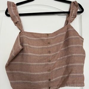 Paper Crane Pink Sleeveless Crop Tank Top